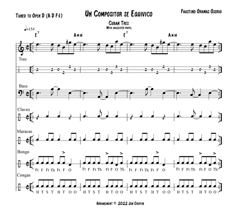 Un Compositor Se Equivocó: Cuban Tres Lesson with Leonel
