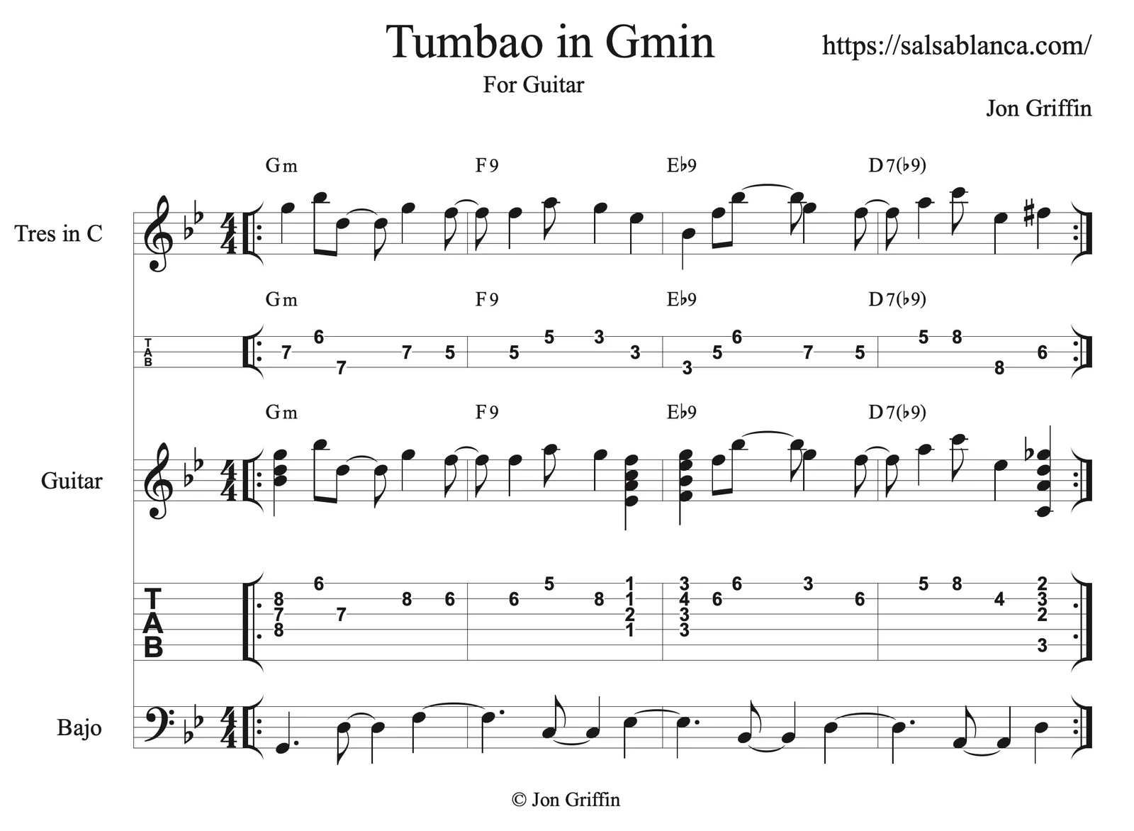 Tumbao in G minor
